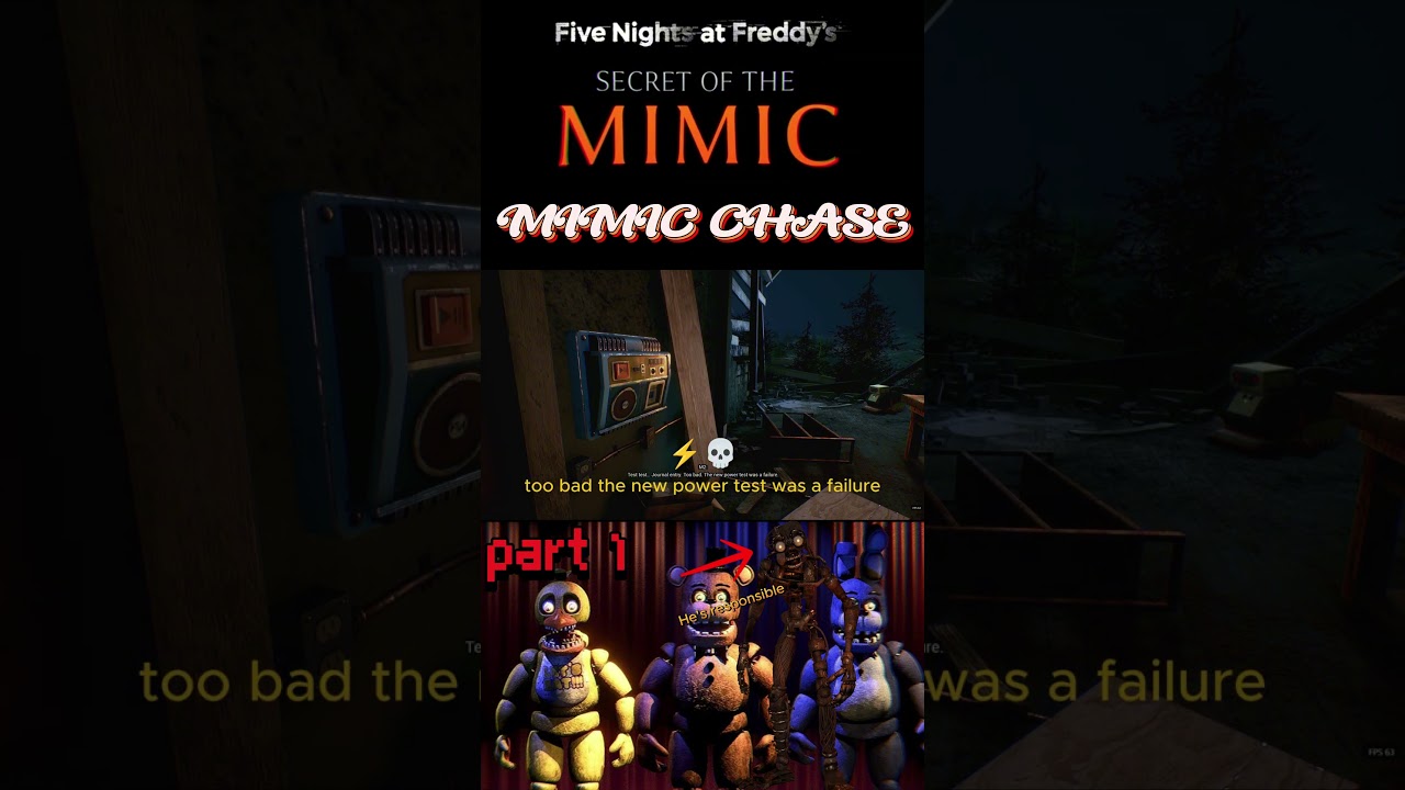 FNAF secret of the mimic chase part 1 
