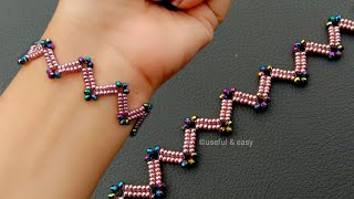 Zig Zag Bracelet Tutorial//Bracelet Making//Jewellery Making// Useful & Easy