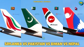 Srilankan Airlines Vs Pakistan Airlines Vs Biman Bangladesh Vs Nepal Airlines Comparison 2023!