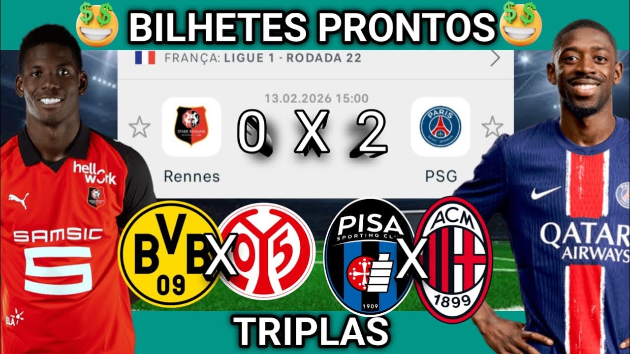 PALPITES DE FUTEBOL PARA HOJE 13 02 2026 SEXTA-FEIRA COM BILHETES PRONTOS| Palpites da hora