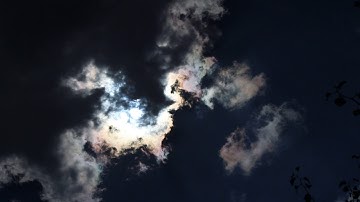 Clouds in front of Solar Eclipse