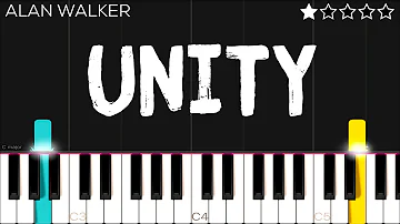 Alan Walker - Unity (ft. Walkers) | EASY Piano Tutorial