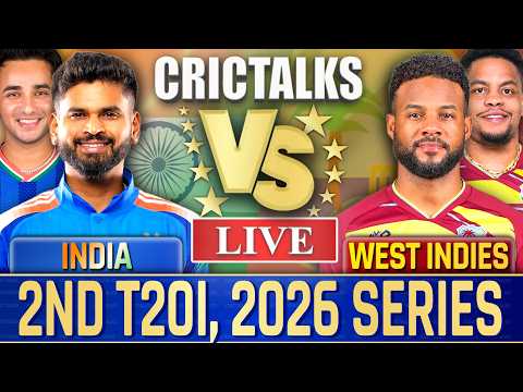 Live: <strong>India</strong> <strong>Vs</strong> <strong>West</strong> <strong>Indies</strong>, 2ND T20I, 2026 Series | Live Match Today Score Commentary | CricTalks