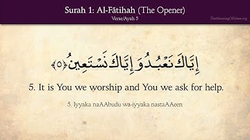 Surah AL-Fatiha Translated  سورة الفاتحة مترجمة