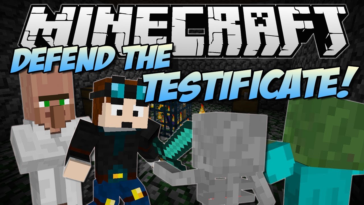 Minecraft Defend The Testificate Don T Let Him Die.