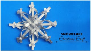 Glitter Foam Snowflake Craft Diy Christmas Decorations Handmade Christmas Ornaments
