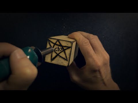 Making Wood Blocks of the Elder Gods | Wood Burning | ASMR