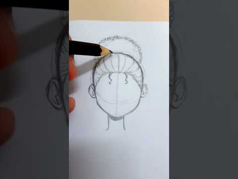 Penteado em cabelo cacheado #drawing #art #viral #tutorial