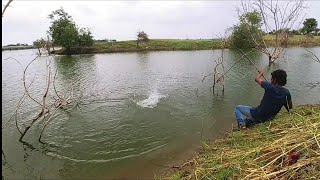 Beautyful location|Incredible fishing fisherman catching rohu fishes|With single hook unique fishing