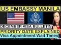 US EMBASSY MANILA UPDATE 2021 | DECEMBER VISA BULLETIN | VISA WAIT TIMES| PRIORITY TRAVELERS