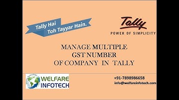 Multiple GST Registration in Tally.ERP 9 +91-7898986653