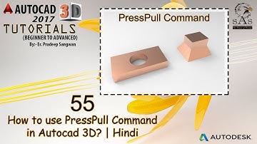 Autocad 3D Tutorial 55: How to use PressPull command in Autocad 3D? |  Hindi