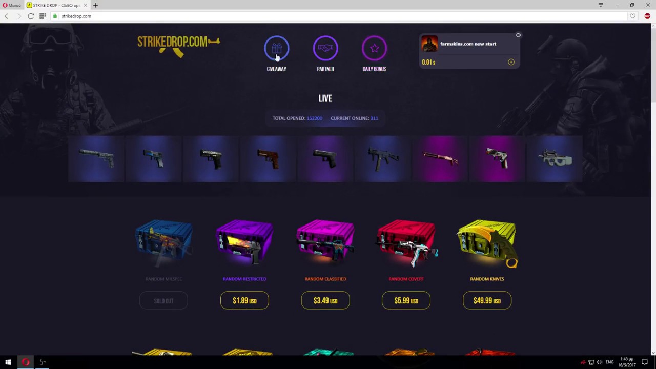 best site  for free skins/with daily bonus csgo