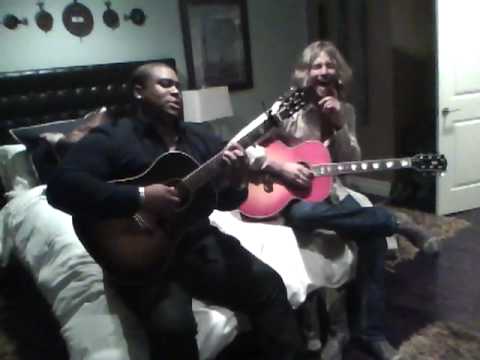 Casey James and Michael Lynche at the "If I Can Dream" house