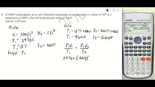 Problem 4 | Ideal Gas Law | Thermodynamics 1