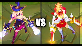 Bewitching Miss Fortune vs Star Guardian Miss Fortune Epic Skins Comparison (League of Legends)