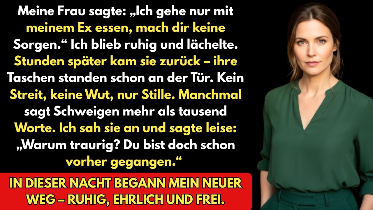 Ich stand mit öligen Fingern im Flur, als sie im schwarzen Kleid die Treppe herunterkam. „Ein Abendessen mit einem alten Studienfreund“, sagte Leonora zu schnell, zu leicht. Das Handy klickte vor...