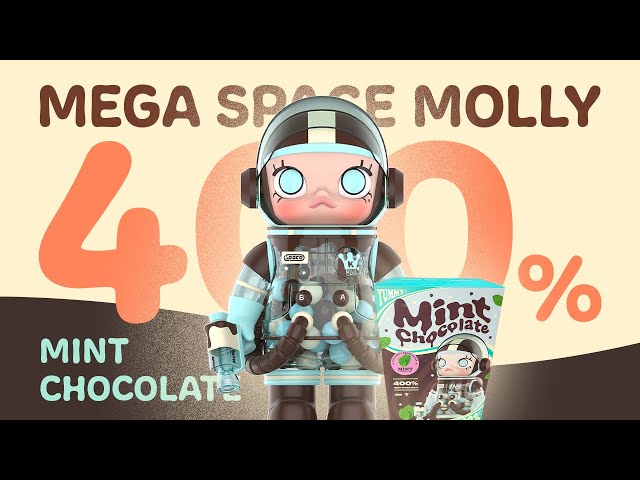 Unboxing] POP MART - Mega Space Molly 400% Mint Chocolate - YouTube