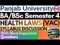 Health Laws | BA Sem 4 Health Laws | Health Laws BA Sem 4 | BSc Sem 4 Health Laws