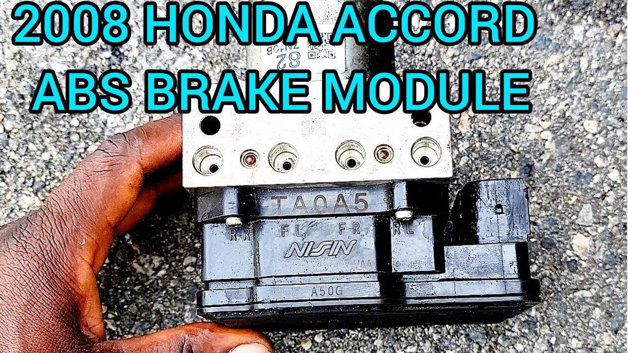 Honda accord abs brake module year 2008 - YouTube