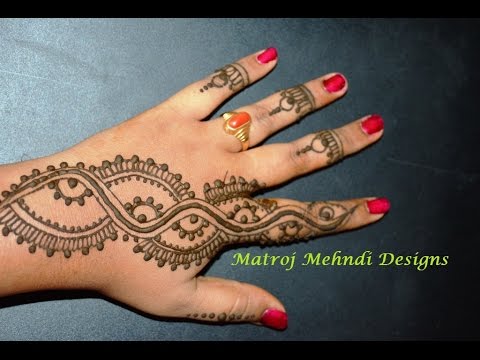Easy Simple Mehndi Henna Designs For Hands Tutorials Matroj Mehndi