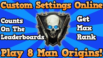 Black Ops 2 Zombie Glitches: How To Use CUSTOM GAME SETTINGS Online & How To Get MAX Zombies Rank
