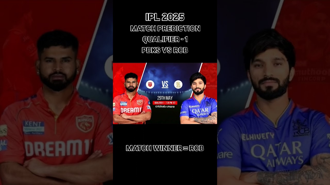 IPL 2025 | MATCH PREDICTION | QUALIFIER - 1 |PBKS VS RCB|