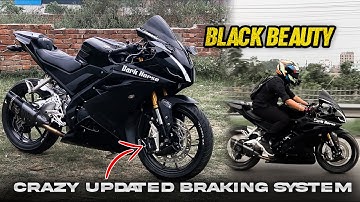 Crazy Breaking System In R15 V3 🔥Modified Yamaha R15 V3 "THE DARK HORSE"