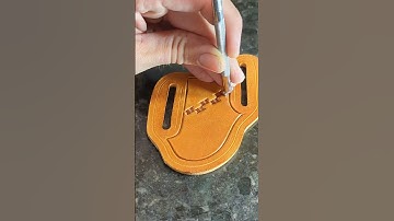 Crafting a Leather Pancake Scabbard for a Trapper Knife 🪓✨ #LeatherCraft #KnifeMaking #DIY