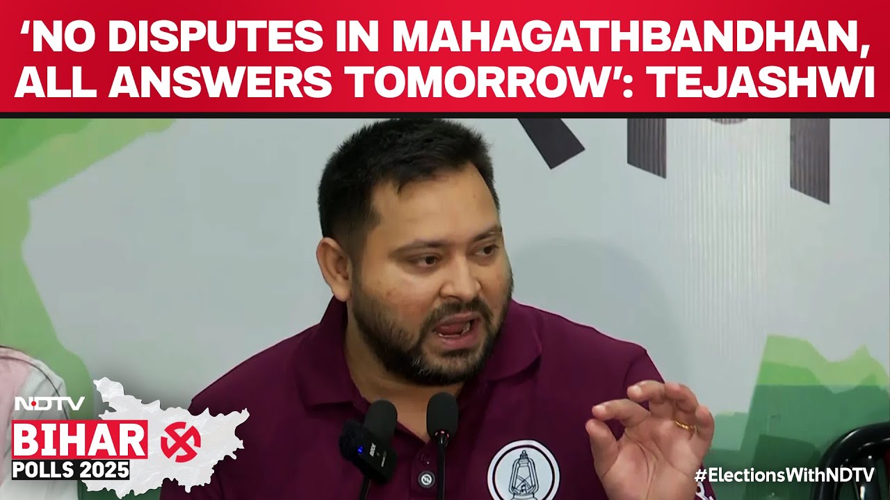 Bihar Elections | Tejashwi Yadav: No Disputes In Mahagathbandhan, All Answers Tomorrow