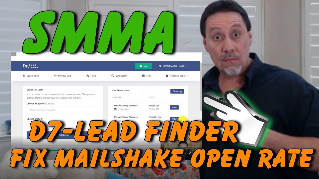 SMMA Open Rate 👉 D7-Lead Finder Fix 🎬 For Cold Email Software Mail Shake