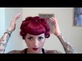 Vintage hair pincurl tutorial using a curling iron by CHERRY DOLLFACE