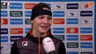 Angel Daleman interview after 1500m silver at NK shorttrack 22-23 엔젤 달레만