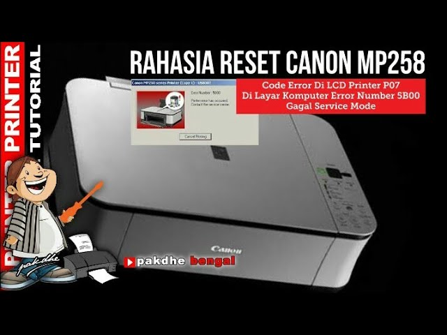 Rahasia Cara Reset Printer Canon Mp258 Yang Tidak Bisa Service Mode 5x Youtube