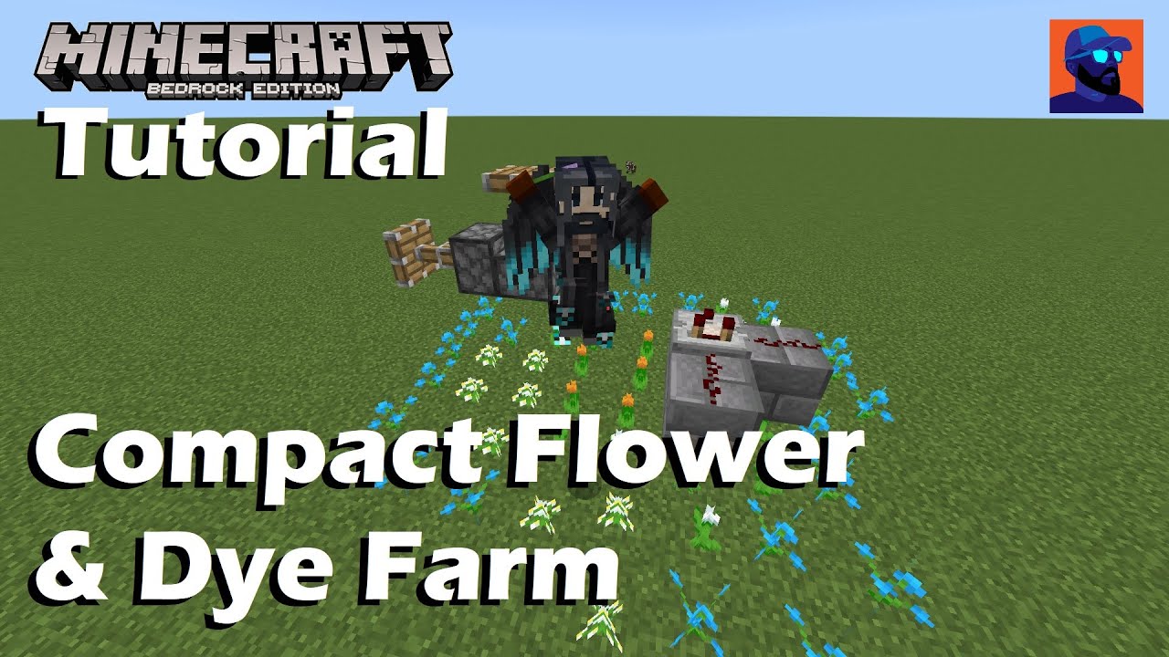 Compact Flower & Dye Farm MANY MANY FLOWERY THINGS! Minecraft Bedrock