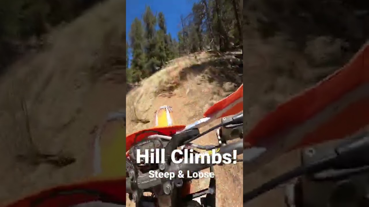 Steep and loose hill climb.