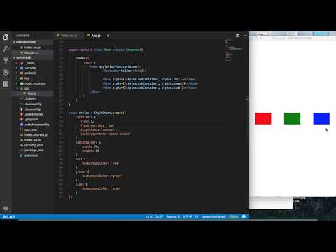 React Native tutorials   part 008   width heght alignitems justifycontent
