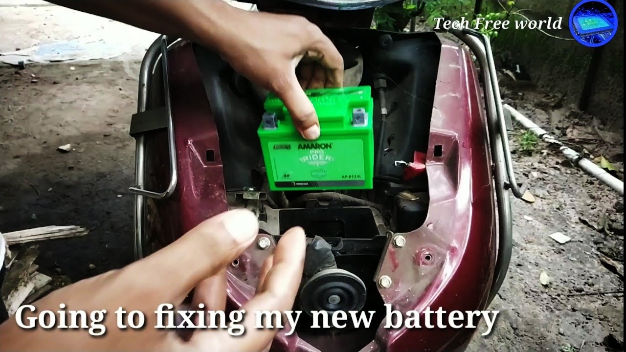 Activa Scooter Battery Replace at Home Starting problem solved YouTube