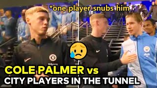 Cole Palmer vs Man City players in the tunnel