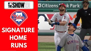 In this video, the philadelphia phillies' signature hr celebrations
are highlighted mlb show 20. check out bryce harper, rhys hoskins, jt
realmuto, an...
