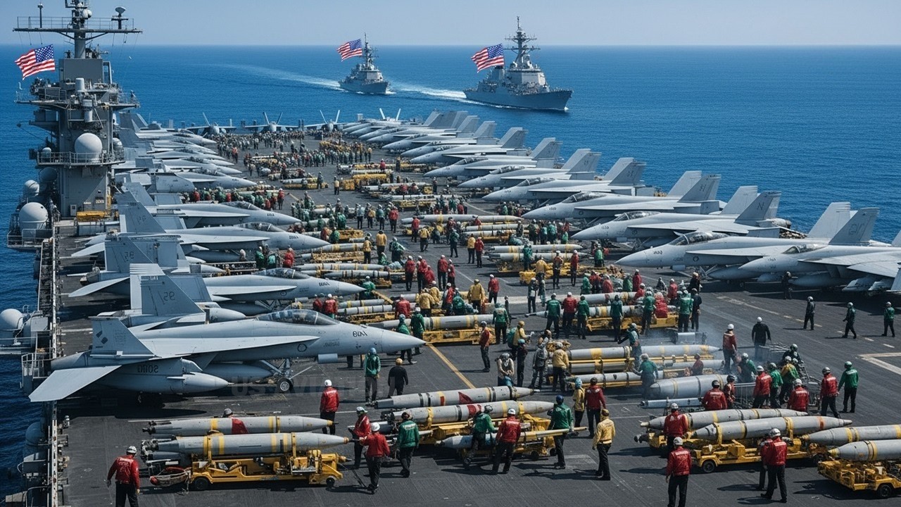 На фоне напряженности в отношениях с Ираном авианосец USS Gerald R. Ford (CVN-78) направил истребит