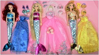 Princess Barbie Rapunzel Bedroom Morning Dress up!  Putri boneka Barbie Kamar Tidur Princesa Quarto