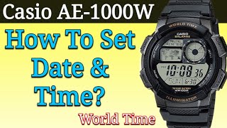 Casio Dünya Saati AE1000W Ayarları | Saat ve Tarih Nasıl Ayarlanır Modül 3198 Resimi