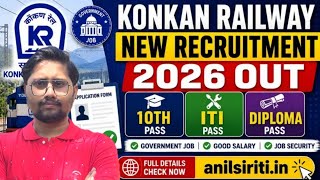 Konkan Railway New Recruitment 2026 Out 10th Iti Diploma Latest Vacancy 2026