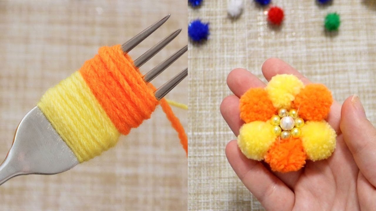 ¡Cómo hacer una flor de pompón