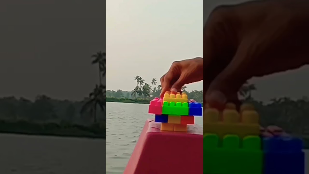 🚢 Colour Blocks Ship 🚢 Building Blocks Ship At River 