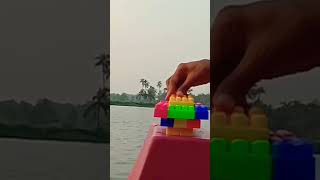 🚢 Colour Blocks Ship 🚢 Building Blocks Ship At River #shorts #youtubeshorts