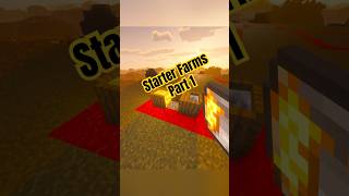 Starter Farms | Part 1 | #minecraftideas #minecrafttutorial #minecrafter #minecraftbuilding #part1