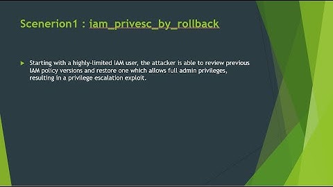Iam privilege escalation | rollback | policies | AWS penetration |Cloudgoat scenerio1