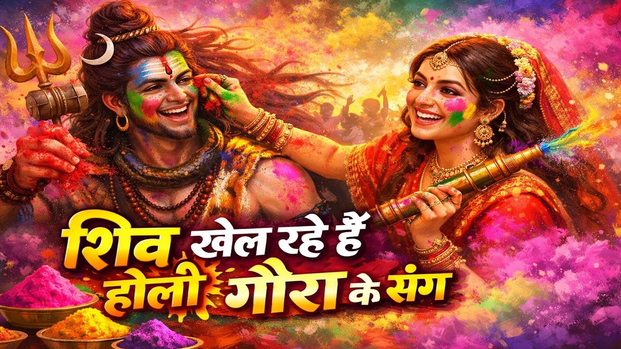 शिव खेल रहे हैं होली गौरा के संग